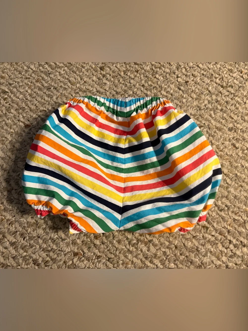 Hanna Andersson Rainbow Stripe Diaper Cover / Bloomers, Size 12-18mo